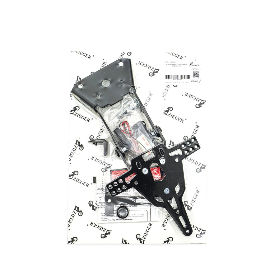 cf moto 650 [ZIEGER] – PRO license plate holder type A