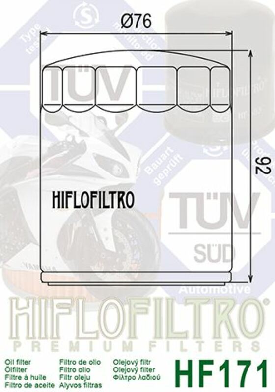 Harley -Davidson Road Glide St Fltrxst [HiFlofiltro] - oil filter