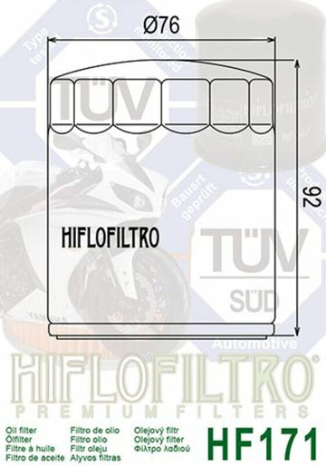 Harley -Davidson Road Glide St Fltrxst [HiFlofiltro] - oil filter - 0