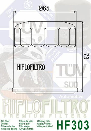 Kawasaki Z7 Hybrid ZR700 [HiFlofiltro] - oil filter - 0
