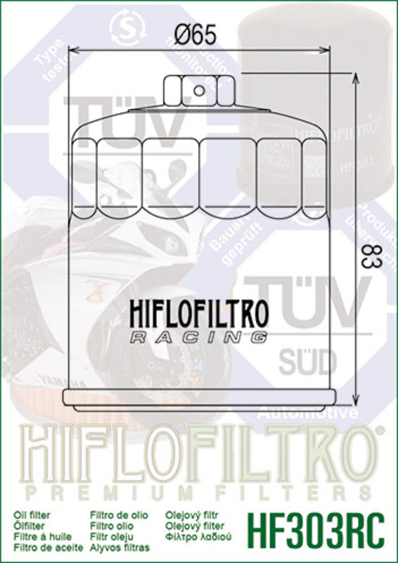 Honda XRV 750 Africa Twin RD04 [HiFlofiltro] - Racing oil filter