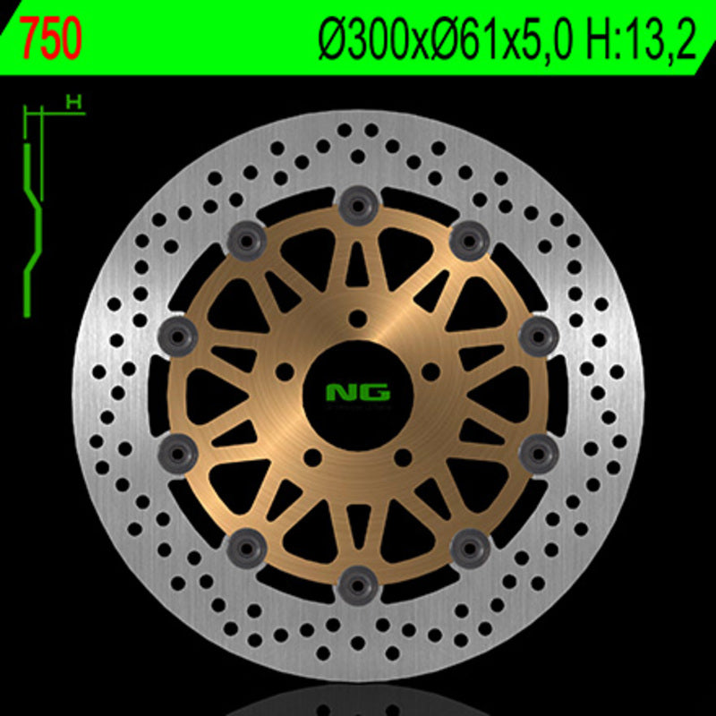 Kawasaki Zr 750 [NG BRAKE DISC] - round floating brake disc