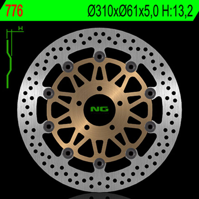 Kawasaki Zxr 750 [NG BRAKE DISC] - round floating brake disc