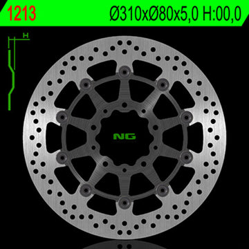 Kawasaki Zr 400 [NG BRAKE DISC] - round floating brake disc