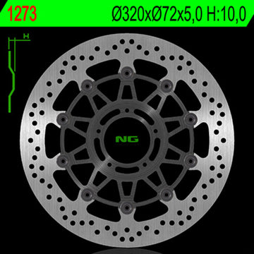 Ducati Hyperstrada 821 [NG BRAKE DISC] - round floating brake disc