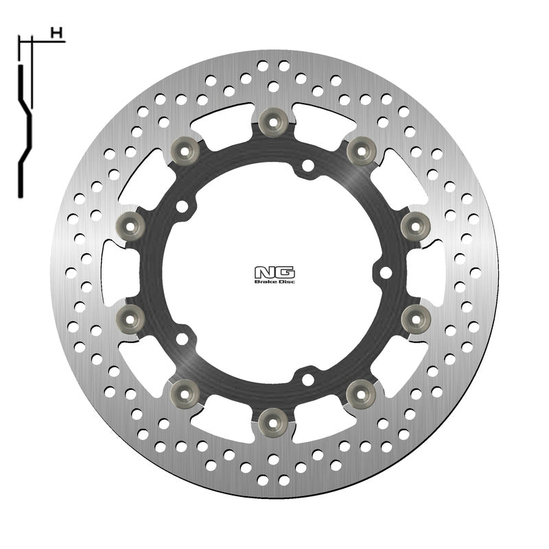 Yamaha Niken [NG BRAKE DISC] - round floating brake disc