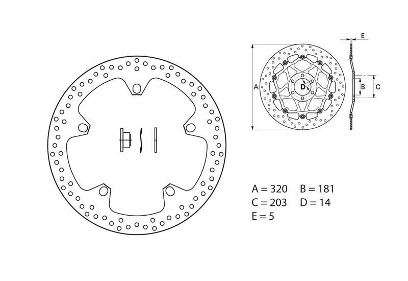 Bmw R Ninet Urban S [BREMBO] - Series Oro round rigid brake disc