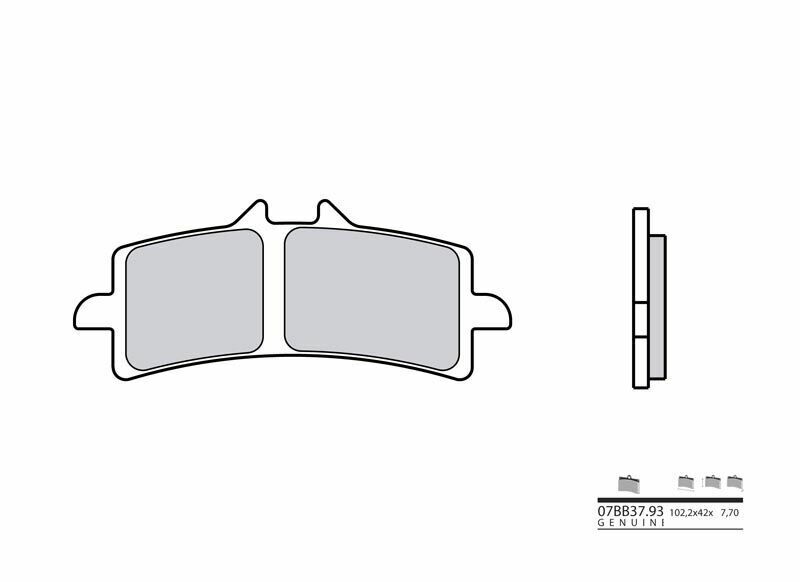 Ducati Diavel 1200 [BREMBO] - Genuine sintered metal brake pads - 07BB3793