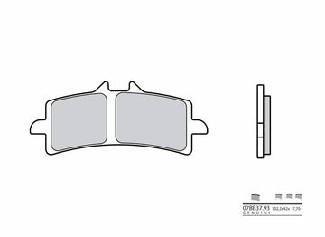 Ktm 1290 Superduke Gt [BREMBO] - Genuine sintered metal brake pads - 07BB3793