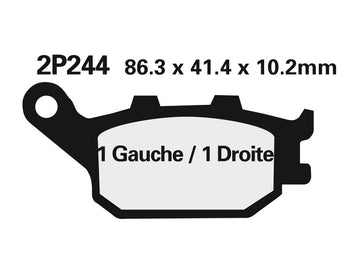 Suzuki GSX -S750 GSXS750 [Nissin] - semi -metallic brake pads