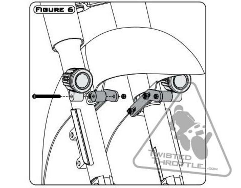Harley Davidson XL1200X [DENALI] - Lighting bracket fender Harley Davidson