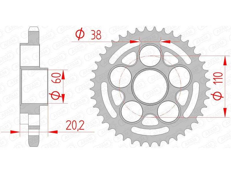 Ducati Monster 1100 [AFAM] - Sprocket steel standard - 525