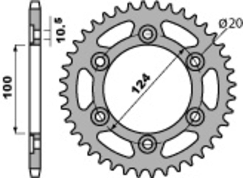 Ducati 900 SS [PBR] - Standard chain wheel