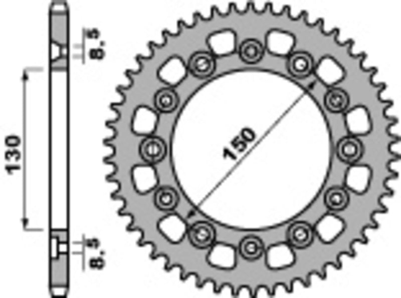 Honda XL 600 RM [PBR] - Standard chain wheel C45 steel