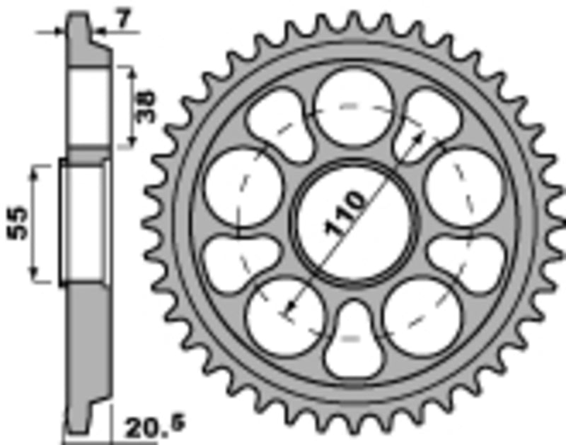 Ducati Hypermotard 796 [PBR] - Sprocket aluminum reinforced - 525