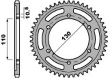 Suzuki GSX 800 S [PBR] - Sprocket aluminum standard - 525