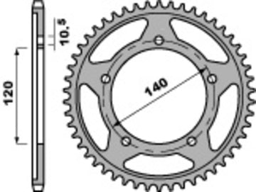 Triumph Bonneville 800 T100 [PBR] - chain wheel