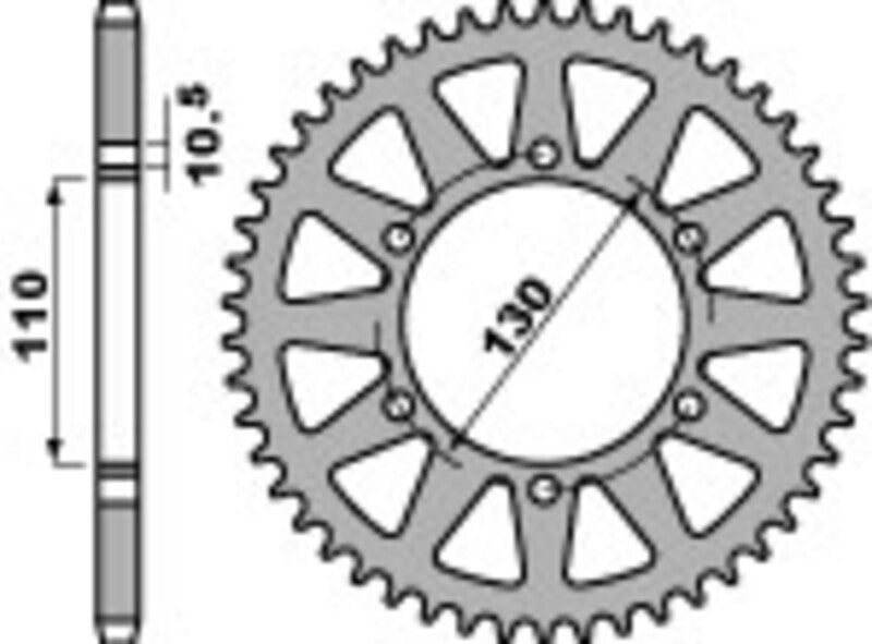 Kawasaki Z 500 [PBR] - Sprocket aluminum reinforced - 520