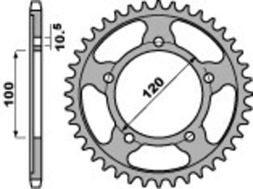 Aprilia Smv 750 Dorsoduro [PBR] - Sprocket aluminum reinforced - 525