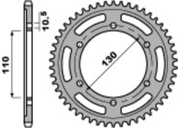 Suzuki V -Strom 800 DE DL800 [PBR] - Standard chain wheel C45 steel