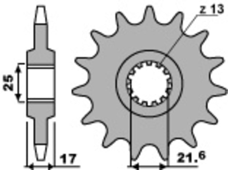 Honda CMX 500 Rebel PC56 [PBR] - Standard steel pinion