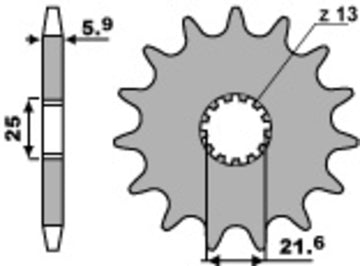 Yamaha MT -03 RM31 [PBR] - Standard steel pinion at the front - 0