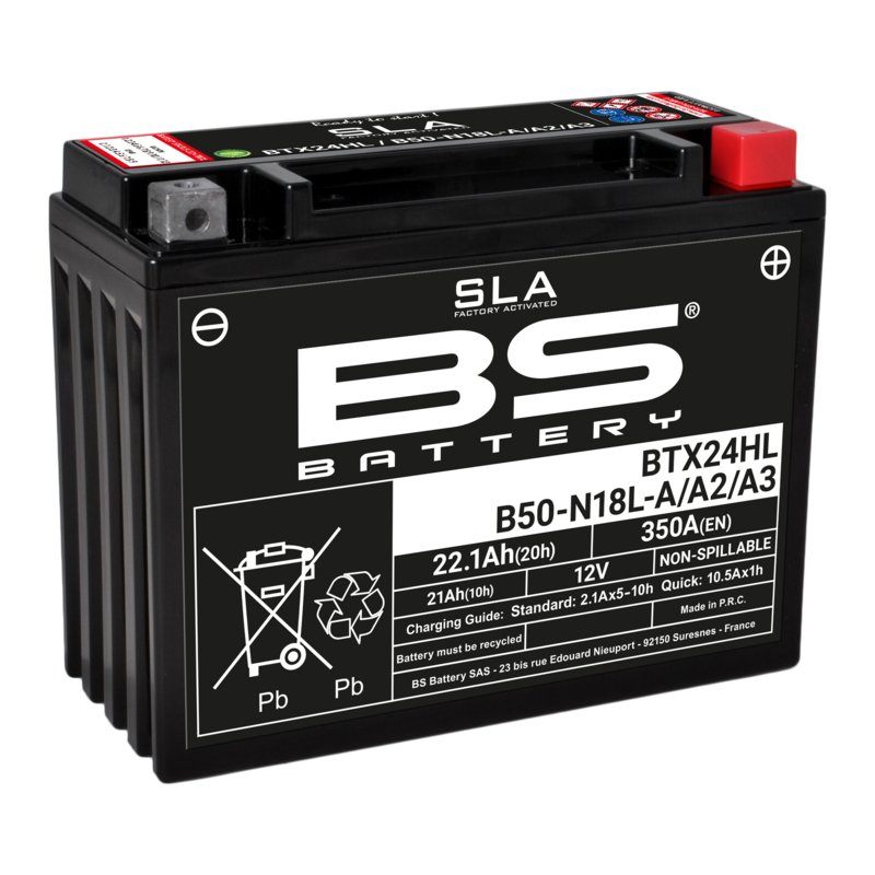 Honda Gl 1200 [BS BATTERY] - SLA Maintenance Free Battery Factory Activated - BTX24HL/B50-N18L-A/A2/A3