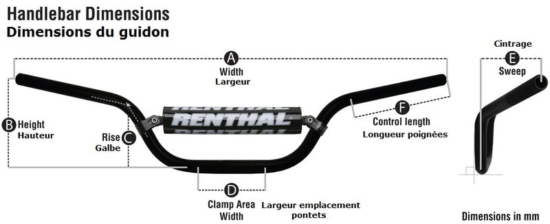 Yamaha Yz 450 [RENTHAL] - Fatbar 603 Reed/Windham handlebars