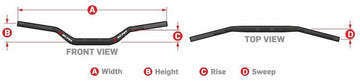 Gas Gas Ec 200 [SCAR] - O² 85SX/TC85 handlebar - black - 0