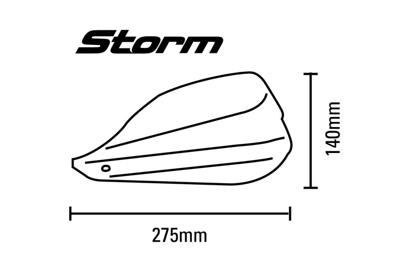 Suzuki GSX 800 S [BARKBUSTERS] - Storm Handguard Set Single Point Clamp Mount-Handlebar End Black