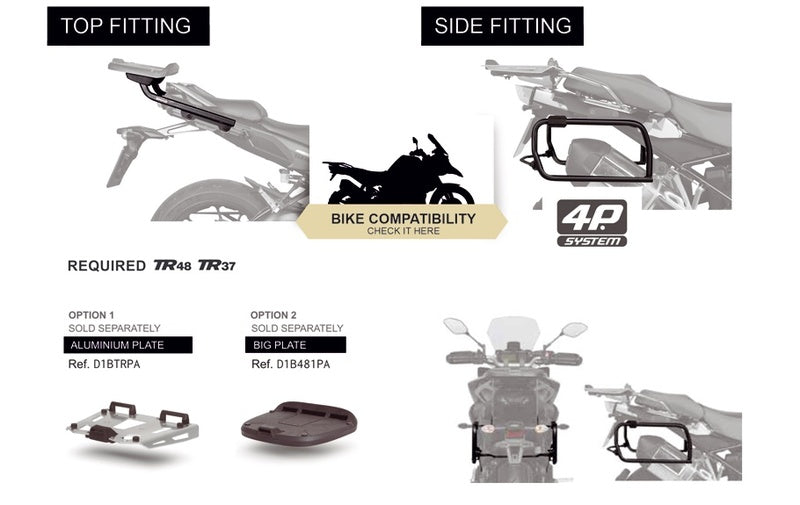 Suzuki V-Strom 1000 Abs [SHAD] - 4P system mounting kit (side)