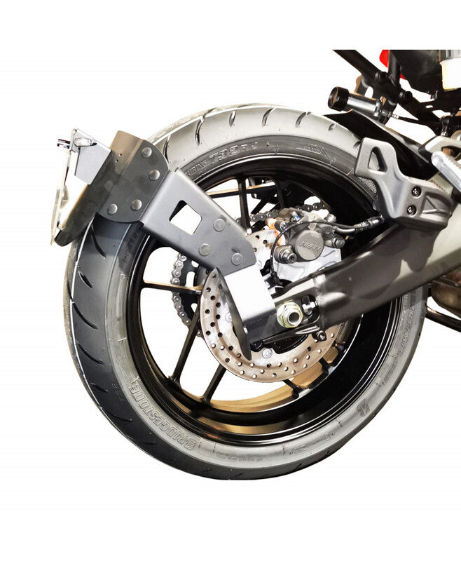 Yamaha Tracer 9 [ACCESS DESIGN] - ''Wheel Fitted'' License Plate Holder Black - Yamaha MT-09 Tracer/GT