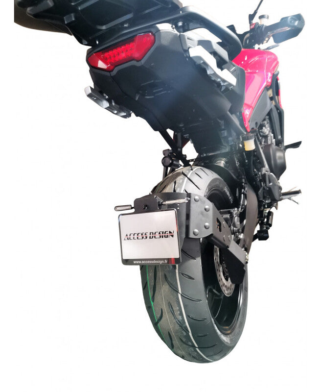 Yamaha Tracer 9 [ACCESS DESIGN] - ''Wheel Fitted'' License Plate Holder Black - Yamaha MT-09 Tracer/GT