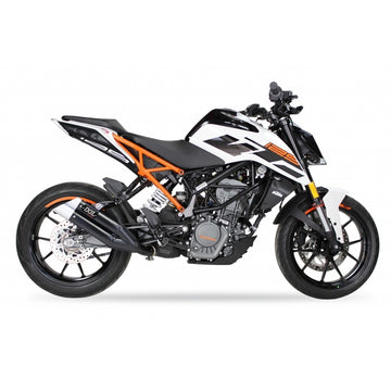 Ktm Rc 390 [IXIL] - Hyperlow silencer stainless steel black / end cap aluminum - XM3357XB