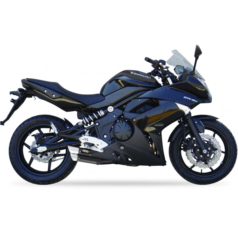 Kawasaki Kle 650 [IXIL] - Hyperlow silencer stainless steel black / end cap aluminum - XK7351XB