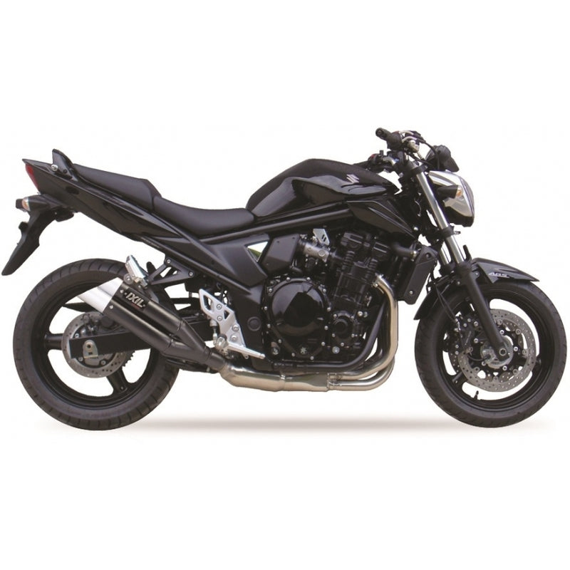 Suzuki Gsf 650 Bandit Abs [IXIL] - Hyperlow silencer stainless steel black / end cap aluminum - XS8357XB