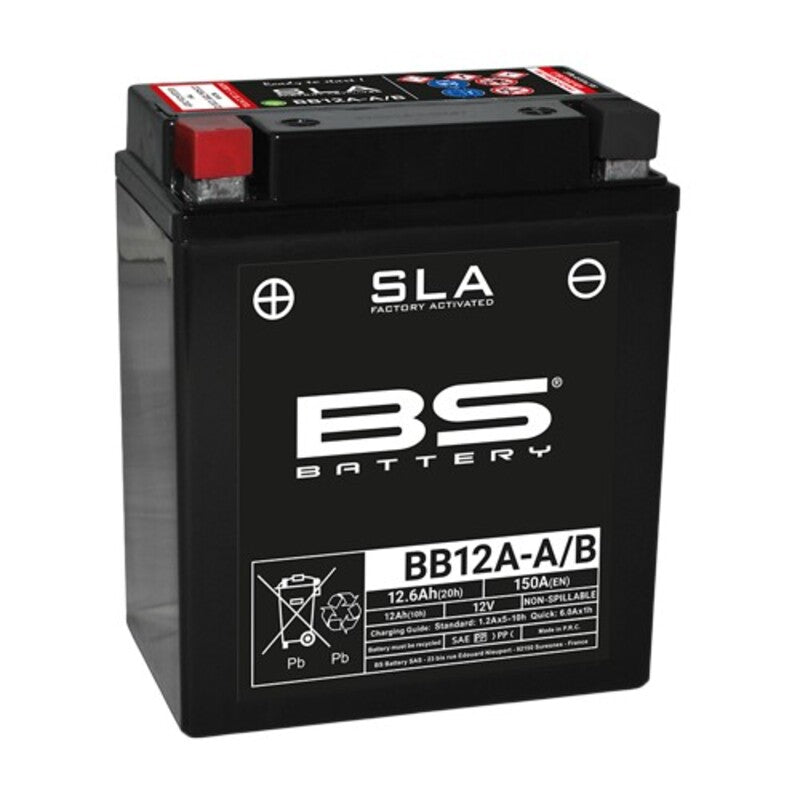 Honda Xbr 500 [BS BATTERY] - SLA battery maintenance-free factory activated - BB12A-A/B FA