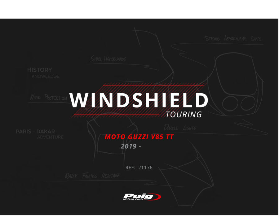 MOTO GUZZI V 85 TT TRAVEL [2020] – Touring Screen – Tinted