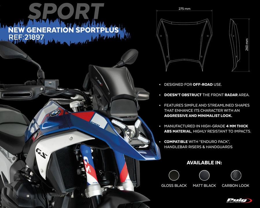 BMW R 1300 GS TROPHY [2025] – touring screen – transparent