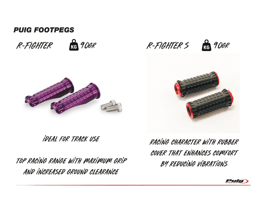 KTM RC 390 [2025] – R-Fighter footrests – silver