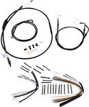harley davidson flst [BURLY BRAND] - Complete Black Vinyl Handlebar Cable/Line Kit for Ape Hanger-2