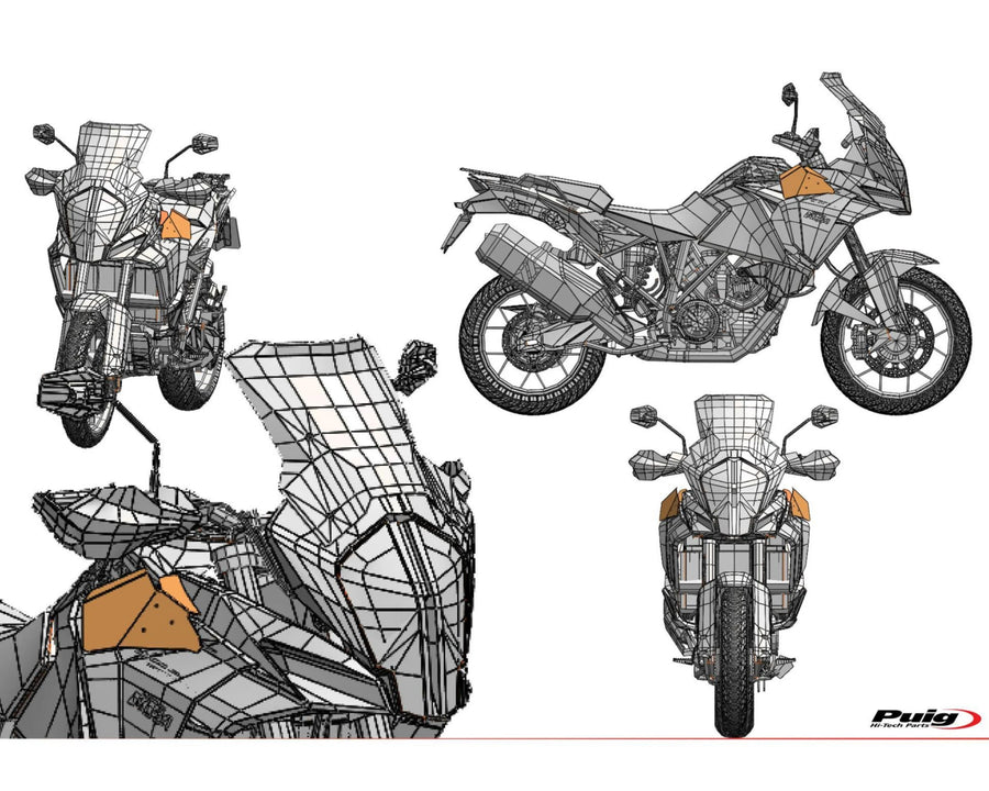KTM 1290 SUPER ADVENTURE T [2023] – Upper Deflector – Transparent