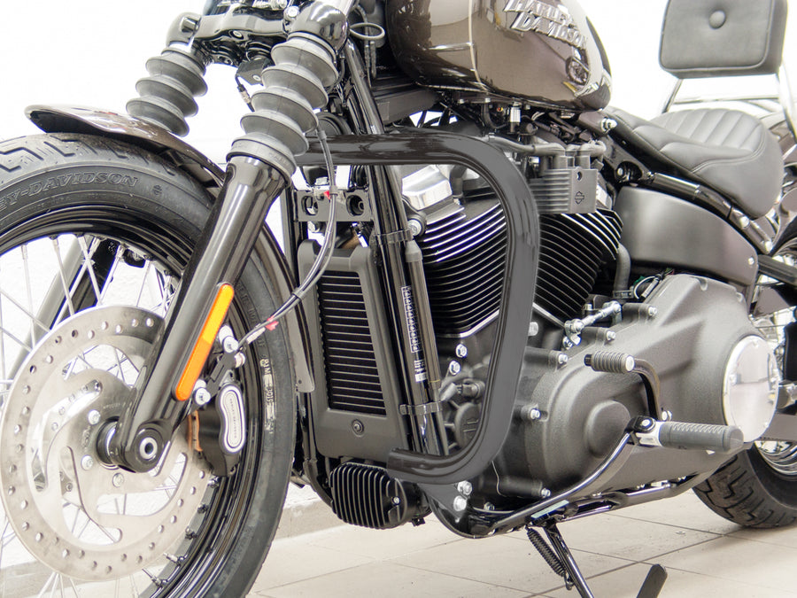 Harley Davidson Softail (Milwaukee -Eight 107/114) [2018] - protective bar, large version made of 38 mm tube, conical shape, black