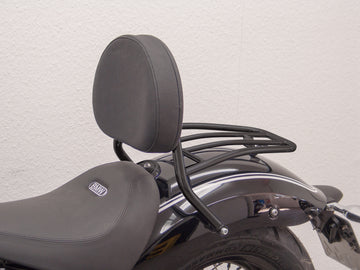 BMW R 18 (OL11) 2021- [2021] - driver Sissy bar with a large rounded pillow and luggage rack, black
