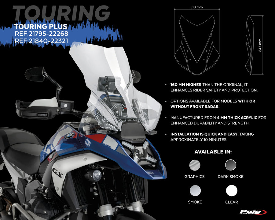 BMW R 1300 GS TROPHY [2025] – touring screen – transparent