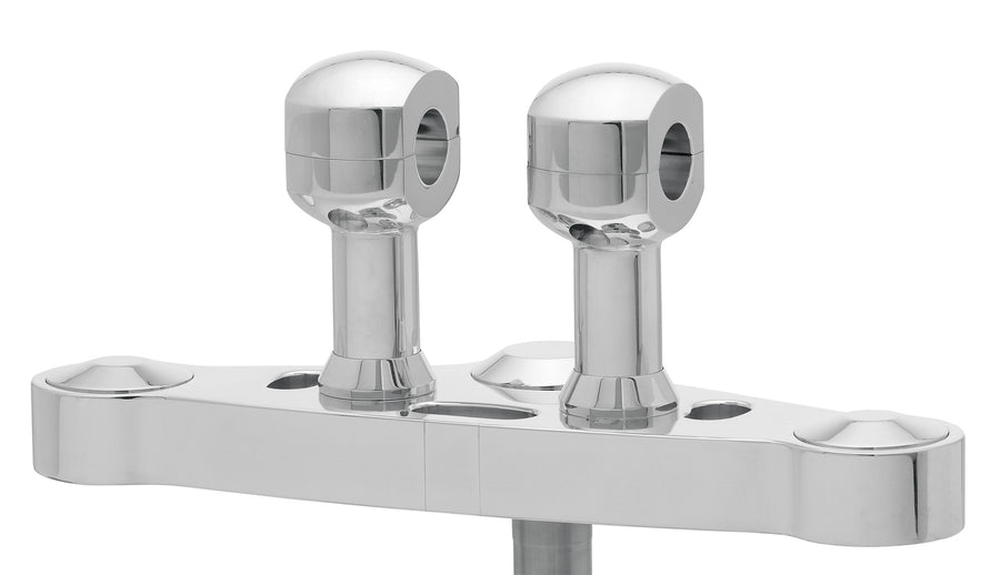 Aluminum riser for handlebars with 31-aluminum riser for handlebars with 31.75 mm (1 1/4 ′) Ø, 75 mm high, polished. With 1/2 ″ UNC thread.
