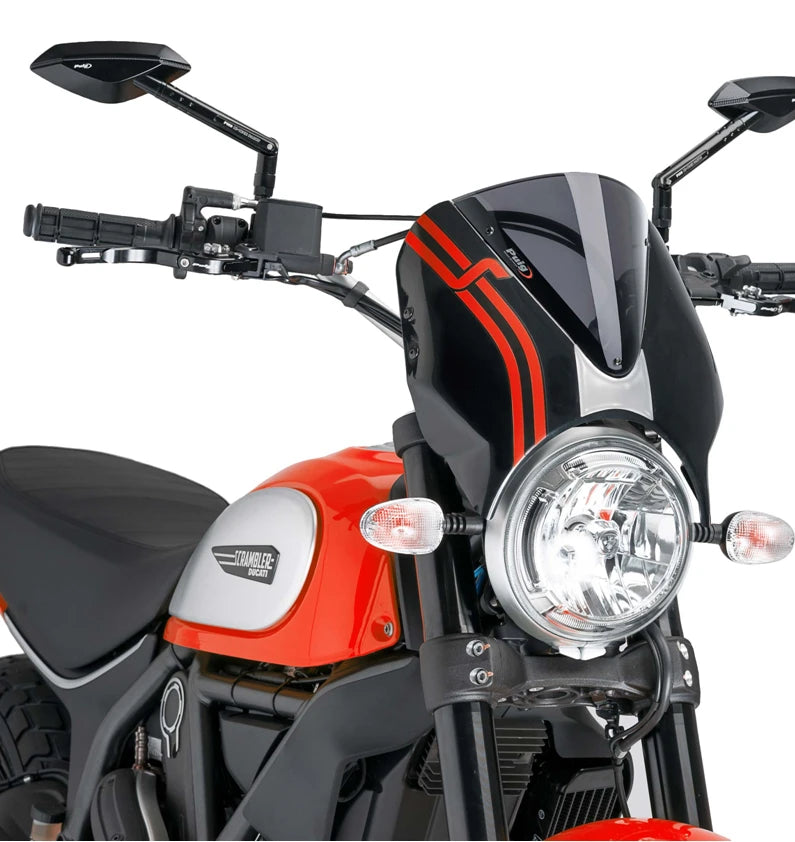 DUCATI SCRAMBLER 800 ICON DARK [2025] – RetroVision Windshield Visor – Tinted