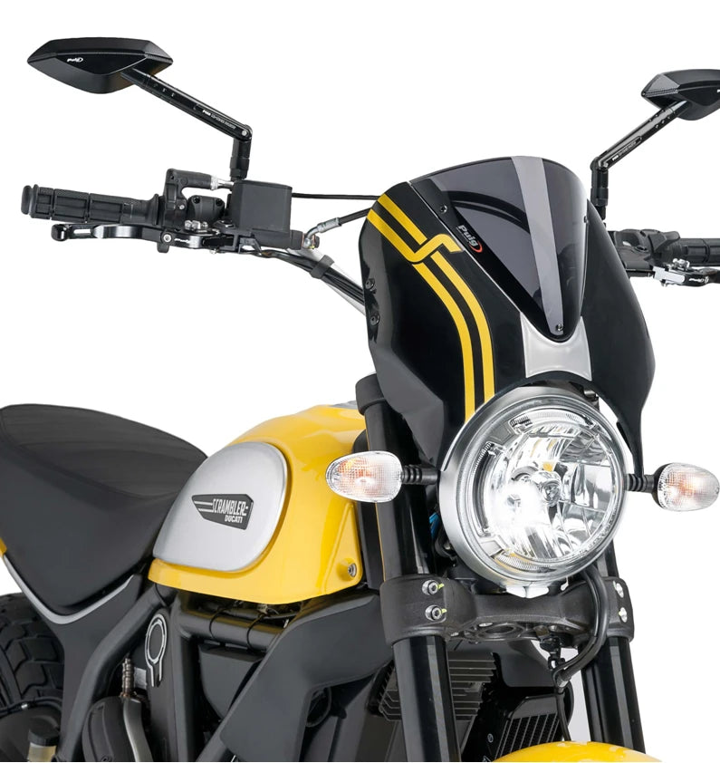 DUCATI SCRAMBLER 800 ICON DARK [2025] – RetroVision Windshield Visor – Tinted