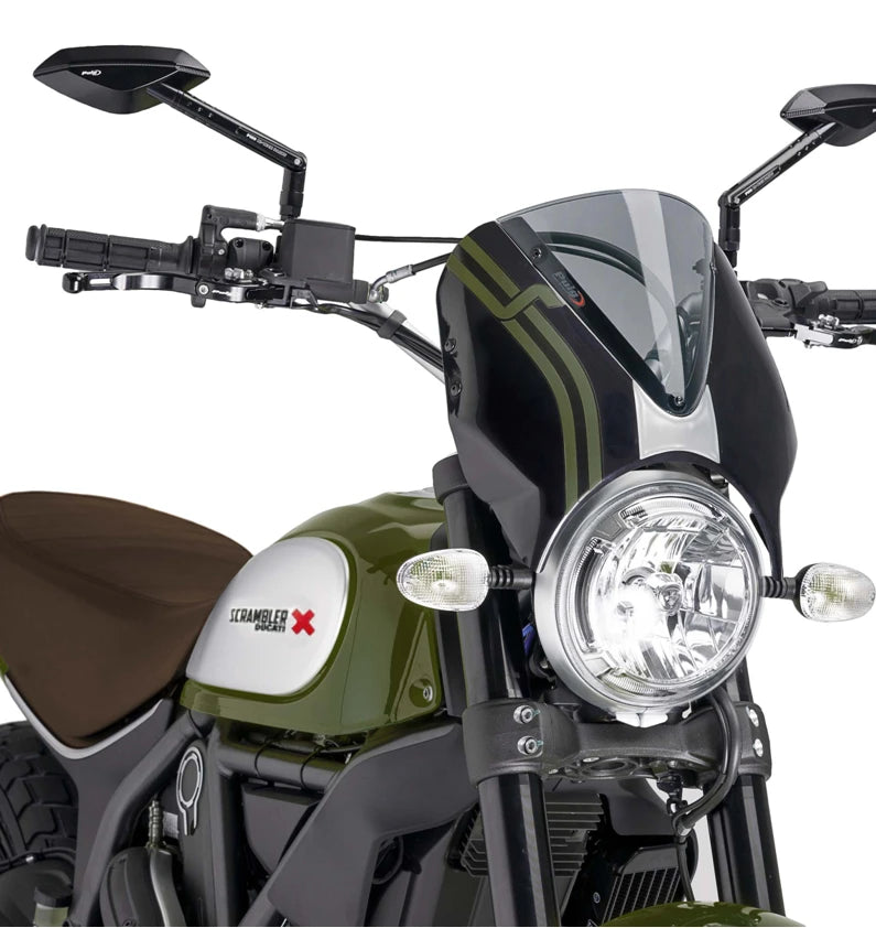 DUCATI SCRAMBLER 800 ICON DARK [2025] – RetroVision Windshield Visor – Tinted