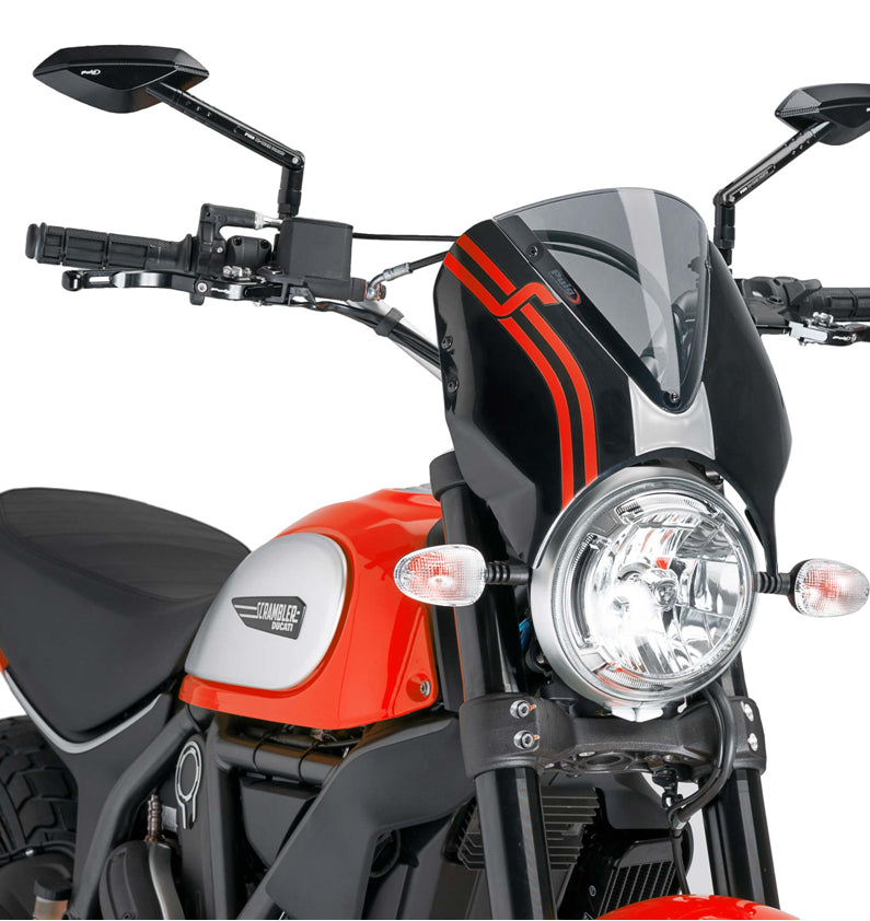 DUCATI SCRAMBLER 800 ICON DARK [2025] – RetroVision Windshield Visor – Tinted